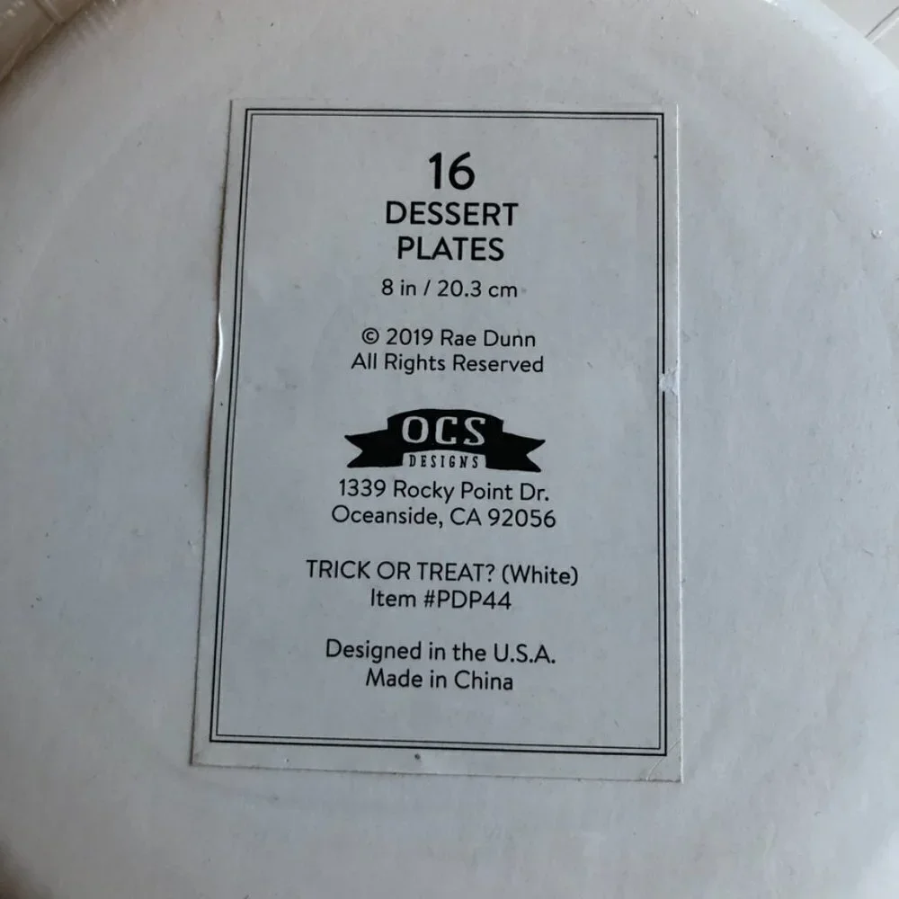 Rae Dunn Halloween Dessert Plates and Beverage Napkins
